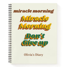 Miracle Morning, Customised, Spiral Notebook