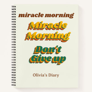 Miracle Morning, Customised, Spiral Notebook