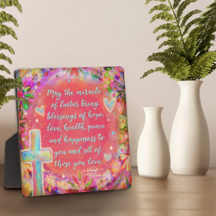 Miracle of Easter Quote Pretty Faith Inspirivity Plaque