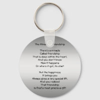 Miracle of Friendship Poem keychain