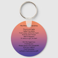 Miracle of Friendship Poem keychain