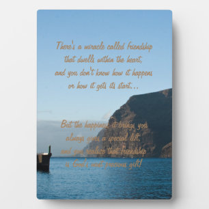 Miracle of friendship Poem Plaque