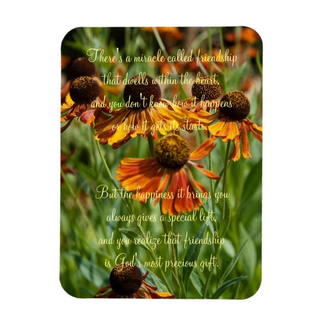Miracle Of Friendship Poem Plaque Magnet (Vertical)