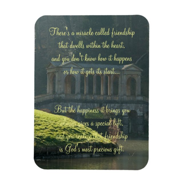 Miracle Of Friendship Poem Plaque Magnet (Vertical)