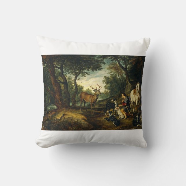 Miracle of Saint Hubert by Peter Paul Rubens  Cushion (Front)