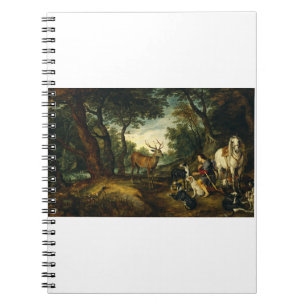 Miracle of Saint Hubert by Peter Paul Rubens Notebook