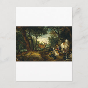 Miracle of Saint Hubert by Peter Paul Rubens  Postcard