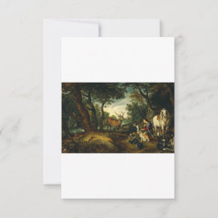 Miracle of Saint Hubert by Peter Paul Rubens Thank You Card