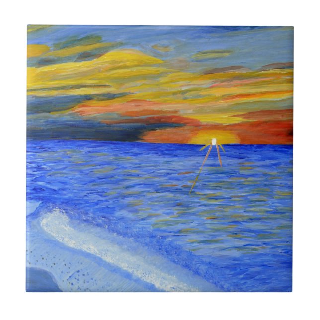 Miracle of Sunset Ceramic Tile (Front)