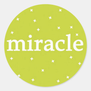 Miracle on Green Classic Round Sticker