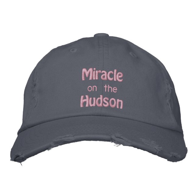Miracle on the Hudson River Embroidered Hat (Front)