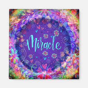 Miracle Pretty Purple Floral Modern Inspirivity Magnet