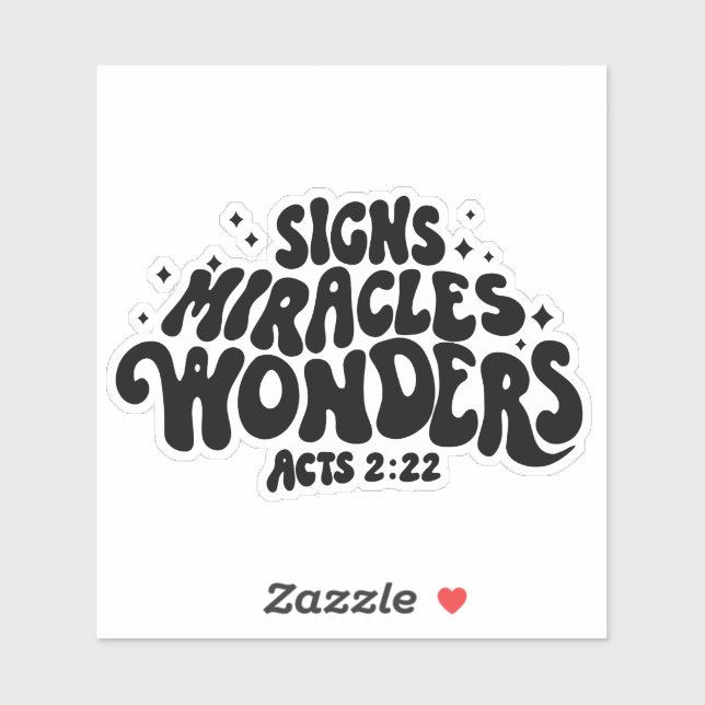Miracle Sticker- Signs, Miracles, and Wonders (Sheet)