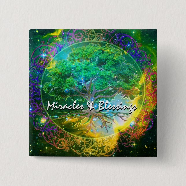 Miracles and Blessings 15 Cm Square Badge (Front)