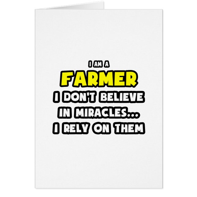 Miracles and Farmers ... Funny (Front)
