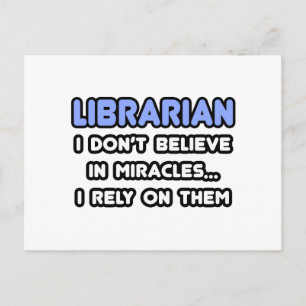 Miracles and Librarians Postcard