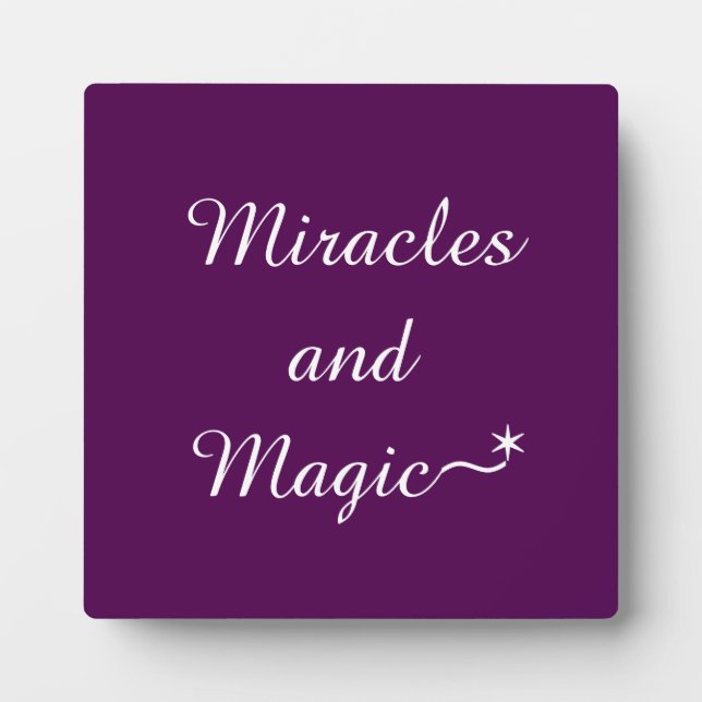 Miracles and Magic Plaque (Front)