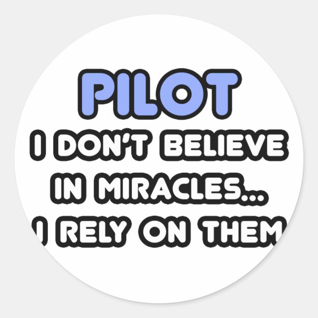 Miracles and Pilots Classic Round Sticker (Front)