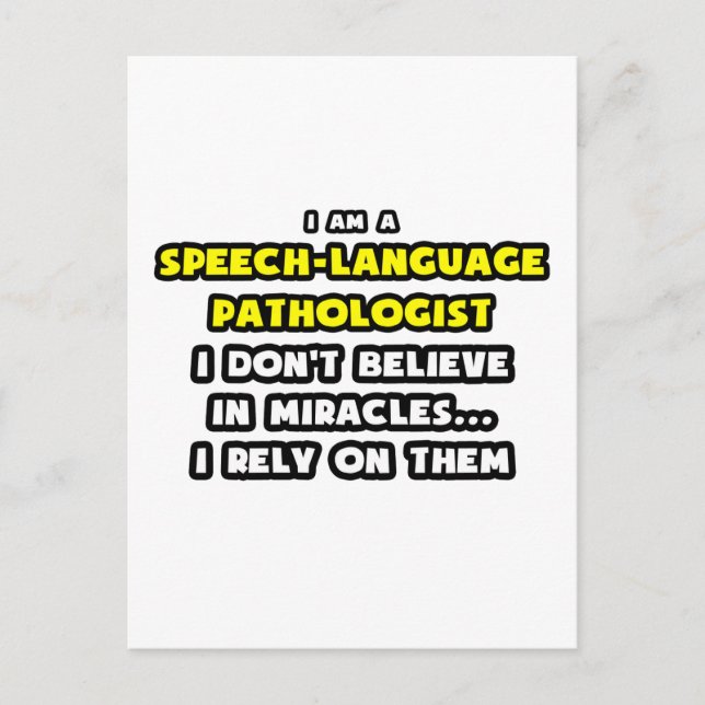 Miracles and Speech-Language Pathologists Postcard (Front)