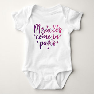 Miracles Come In Pairs Twin Baby Baby Bodysuit