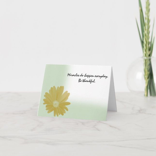 Miracles Do Happen Everyday Note Card (Front)