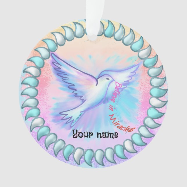 Miracles Dove  Ornament (Front)