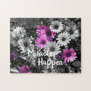 Miracles Happen African Daisy Flowers Jigsaw Puzzle