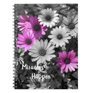 Miracles Happen African Daisy Flowers Notebook