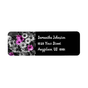 Miracles Happen Daisy Inspirational Address Return Address Label