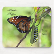 Miracles Happen Every Day - Butterfly  Mouse Pad