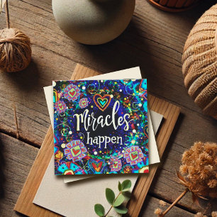 Miracles Happen Faith Blue Pretty Inspirational