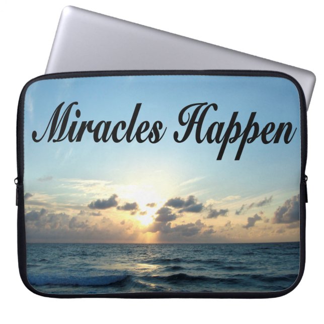 MIRACLES HAPPEN LAPTOP SLEEVE (Front)