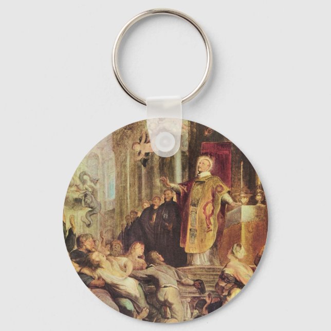 Miracles of St. Ignatius of Loyola by Paul Rubens Key Ring (Front)