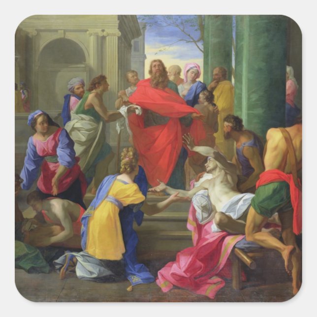 Miracles of St. Paul at Ephesus, 1693 Square Sticker (Front)