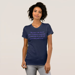 Miracles Quote in purple lettering. T-Shirt