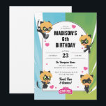 Miraculous Cat Noir Chibi Birthday Invitation<br><div class="desc">Invite all your family and friends to your child's Birthday with these Miraculous Chibi Birthday invites featuring Cat Noir. Personalise by adding all your party details!</div>