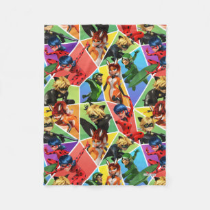 Miraculous Colourful Character Pattern Fleece Blanket