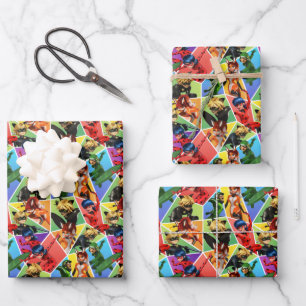 Miraculous Colourful Character Pattern Wrapping Paper Sheet