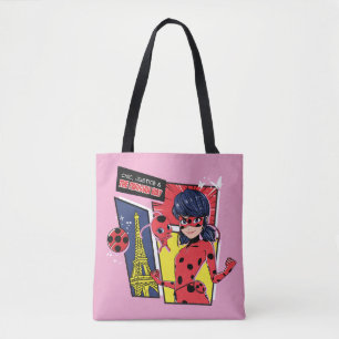 Miraculous Comic Ladybug Parisian Way Tote Bag