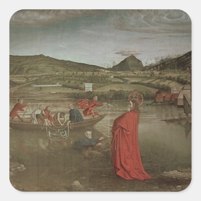 Miraculous Draught of Fishes Square Sticker (Front)