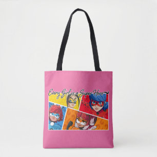 Miraculous Every Girl is a Super Hero Tote Bag