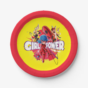 Miraculous Girl Power Paper Plate