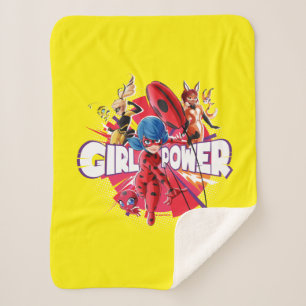Miraculous Girl Power Sherpa Blanket