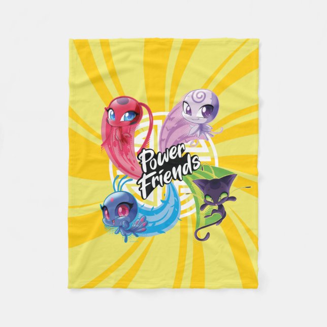 Miraculous Kwamis Power Friends Fleece Blanket (Front)