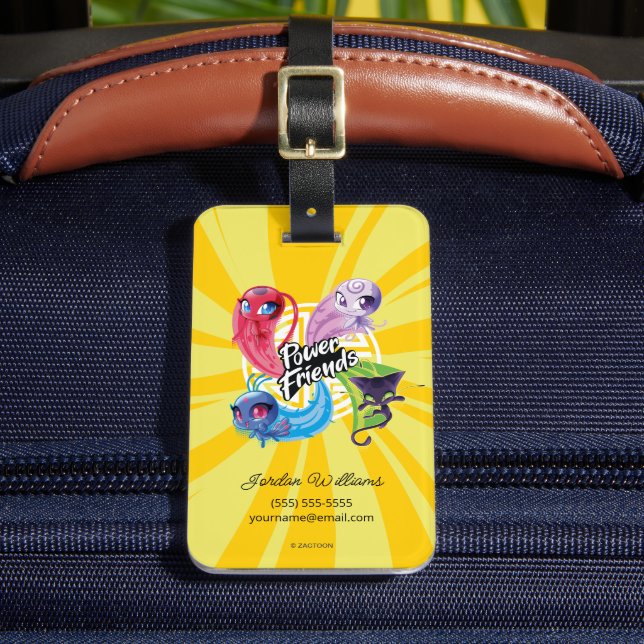 Miraculous Kwamis Power Friends Luggage Tag (Front Insitu 2)