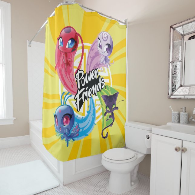 Miraculous Kwamis Power Friends Shower Curtain (In Situ)