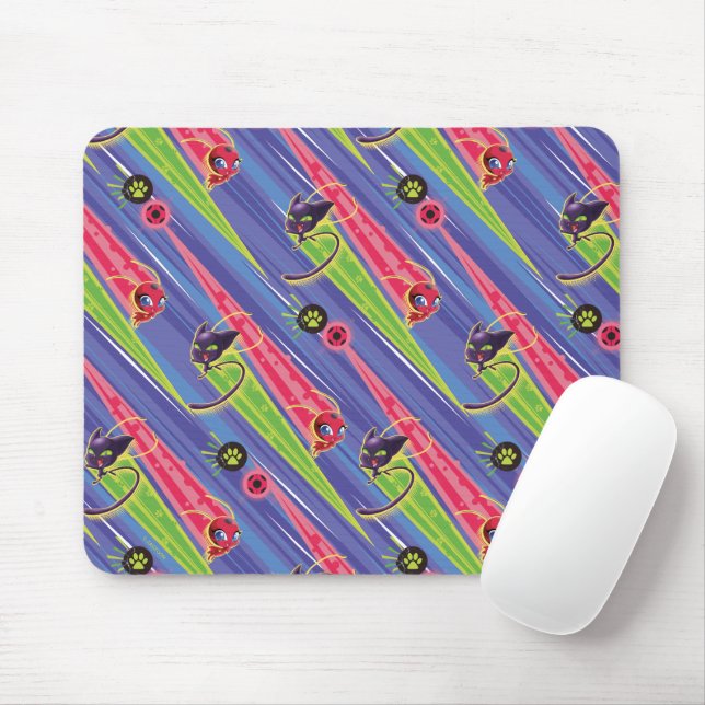 Miraculous Kwamis Tikki & Plagg Pattern Mouse Pad (With Mouse)