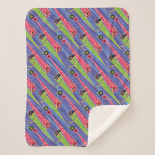 Miraculous Kwamis Tikki & Plagg Pattern Sherpa Blanket