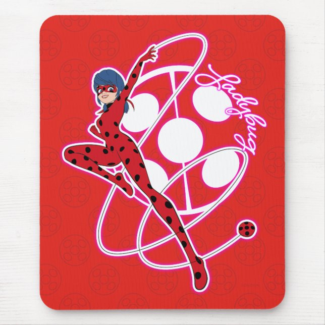 Miraculous Ladybug Badge Mouse Pad (Front)