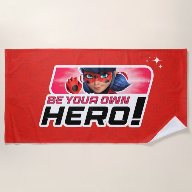Miraculous Ladybug | Be Your Own Hero Beach Towel (Front)